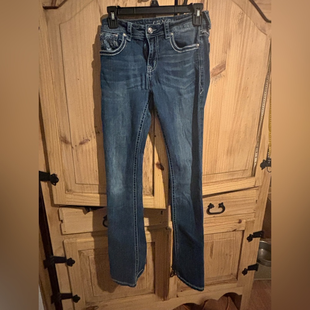 Grace in LA Dark Blue Jeans